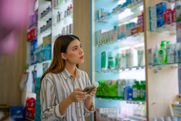 istock Customer buy medicine at pharma store. 2193714832