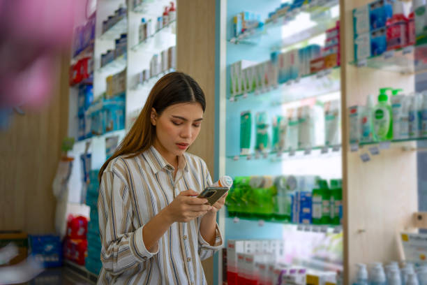 istock Customer buy medicine at pharma store. 2193714849