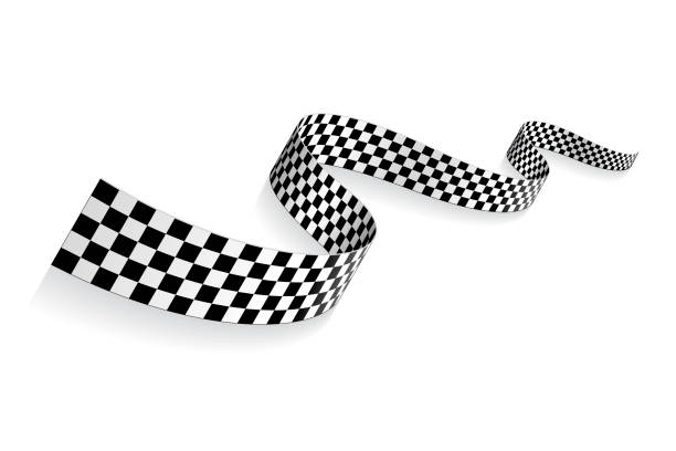 istock Racing flag. Race Ribbon Vector Illustration. Waving Finishing flag. Vector design illustration 2193722496