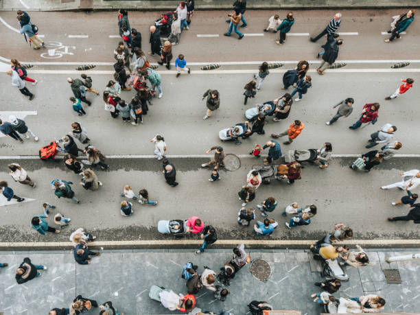 istock Crowd walking on the street 2193723842