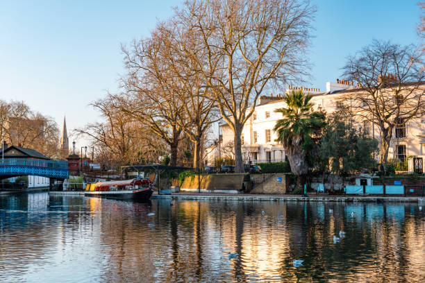 istock Little venice canal reflecting sunlight in london, uk 2193730026