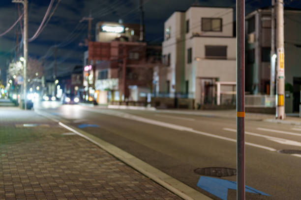 Scenery of back alley at night