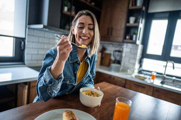 istock A quiet weekend morning and a light muesli breakfast 2193744835