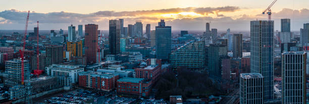 istock Manchester Skyline Aerial Panorama 2193752215