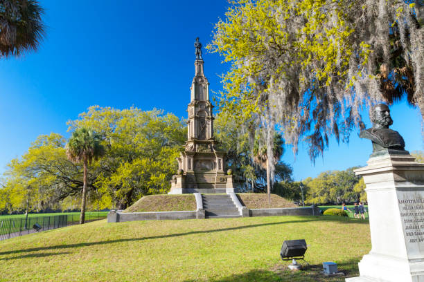 istock Rebel Soldier Statue in Park 2193753629