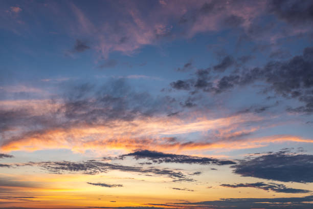 istock Serene Sunset Sky With Colorful Clouds at Dusk 2193756085