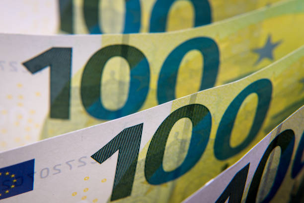 European currency, hundred euro banknotes