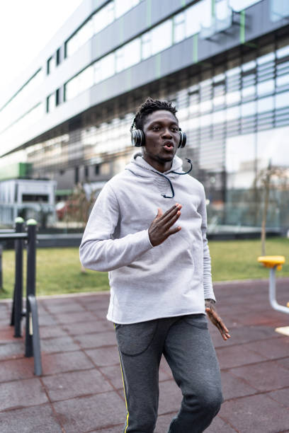 istock Young athlete man running in spot to warm up for exercing 2193757897