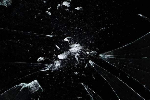 istock Abstract explosion glass with crack and particle 2193758487