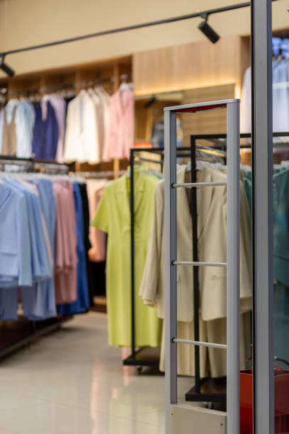 istock Scanner entrance gate for prevent theft in clothing store 2193761856