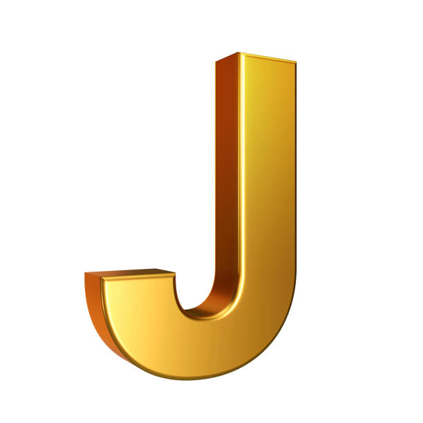 istock Golden font. Alphabet letter J isolated on a white background with clipping path. 3d illustration. 2193762743