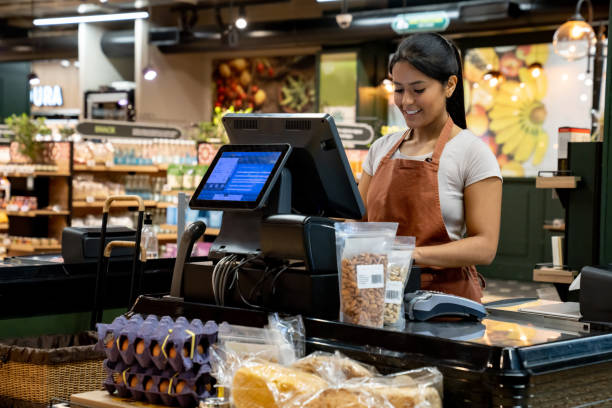 istock Cashier working at the supermarket 2193771013