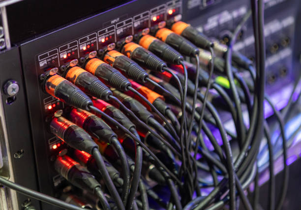 istock microphone plugs xlr of audio cables plugged into a mixing console or audio interface 2193771987