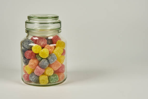istock Jelly bean candies, sugar coated, on a white background 2193779579