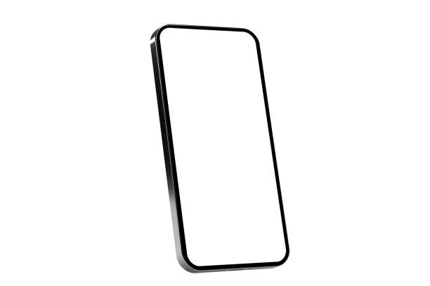 istock Modern Smartphone Mockup with white screen isolated on white background in high-quality studio shot 2193792128