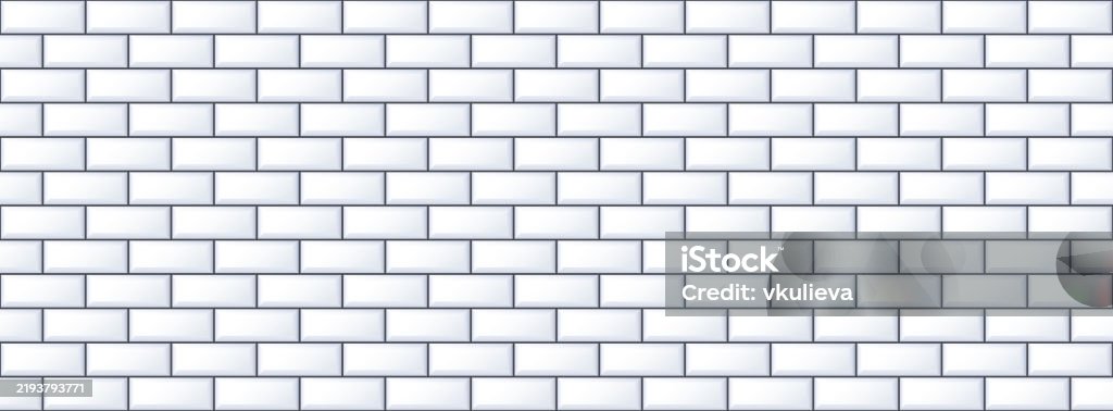 Seamless White Tile Pattern Rectangle Ceramic Tiled Texture For ...