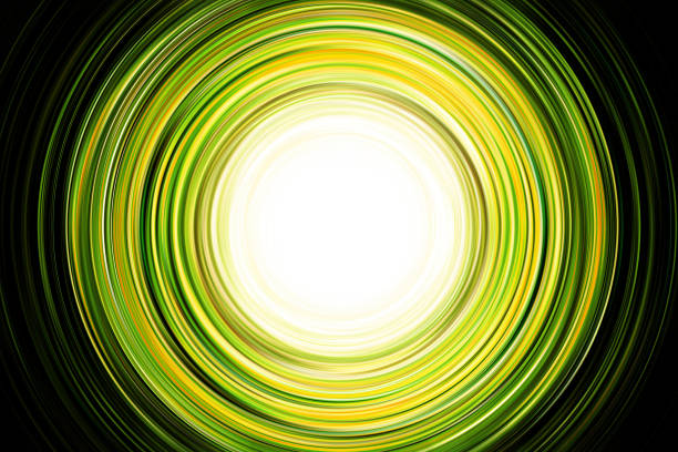 Vivid green luminescent vortex evoking a futuristic energy flow and mesmerizing visual depth.
