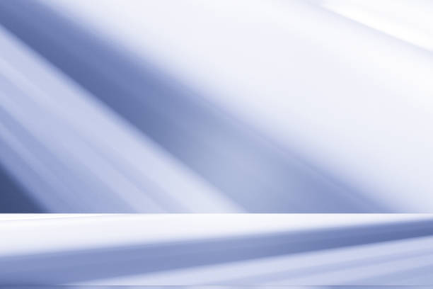 istock Studio style background wall decoration presentation uses white and blue tones. with shadows cast from a nearby window, concept creating a decorative 2193801650