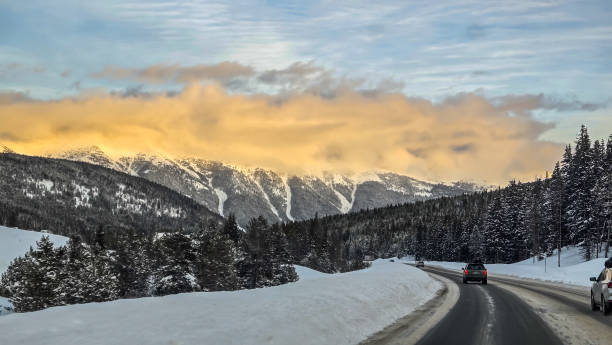 Traveling along I-70 in Colorado during the Winter, between Vail & Silverthorne