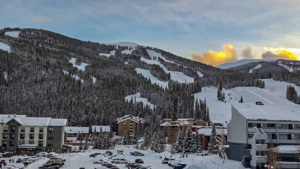 istock Winter Sunset on I-70 in Colorado, Passing by Copper Mountain 2193802777