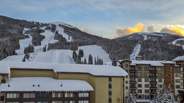 istock Winter Sunset on I-70 in Colorado, Passing by Copper Mountain 2193802779
