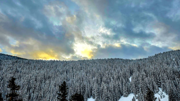 istock Winter Sunset on I-70 in Colorado 2193803055