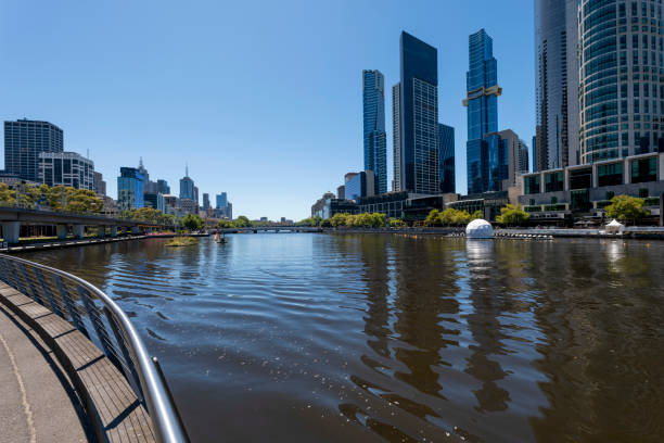 Yarra River and Melbourne’s Downtown, Victoria, Australia