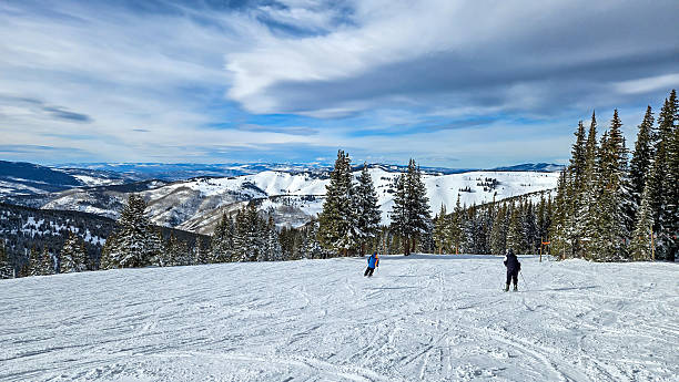 Snow skiing in Vail, Colorado in January, Blue Sky Basin, Grand Review