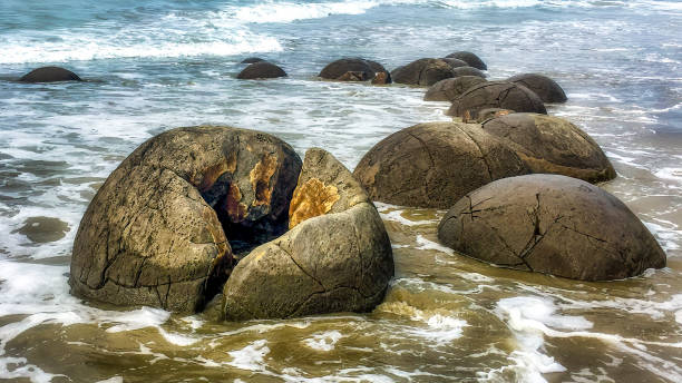 istock The mystical Moeraki boulders 2193807299