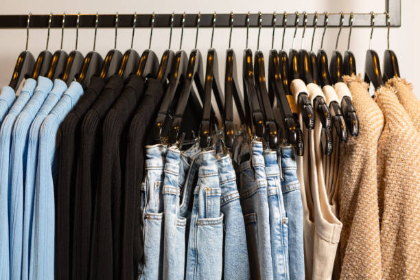 istock Clothing Rack in Retail Store 2193809204
