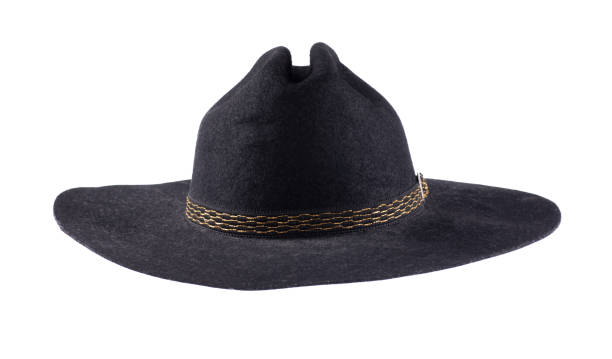 black mexican cowboy hat isolated on white background