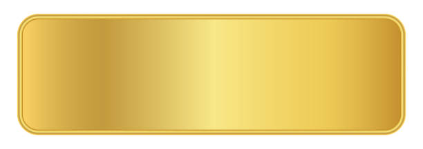 istock gold label banner, luxury golden frame, gold name plate 2193810667