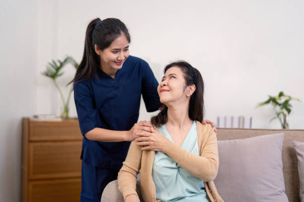 istock Caring interaction between healthcare worker and patient homely setting candid moment bright environment personal connection 2193816668