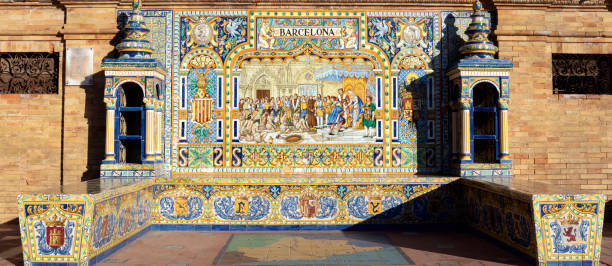 istock famous bench at Plaza de Espana, Sevilla 2193817319