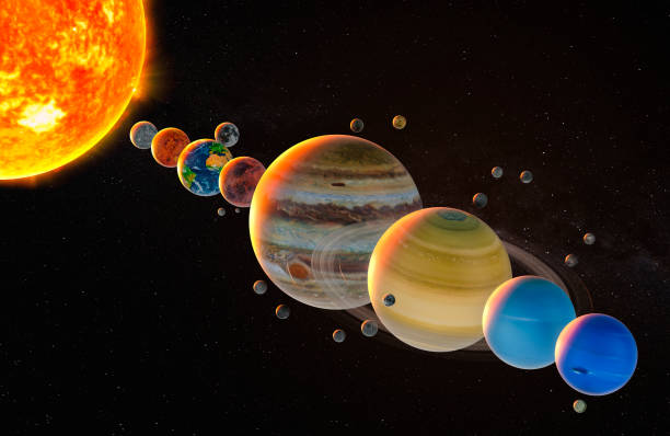 istock Planets of the solar system, view in space. 3D rendering 2193820830