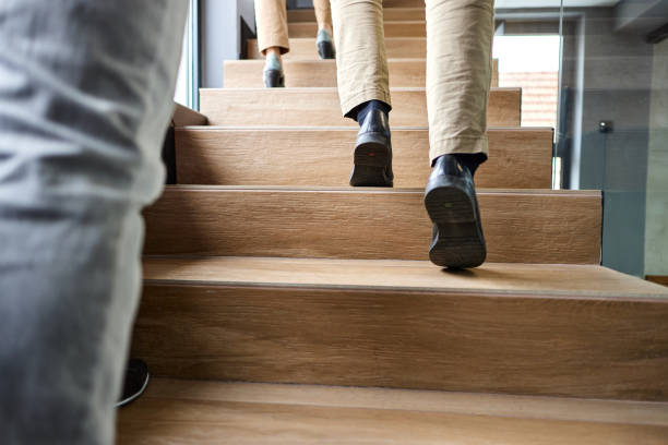 Moving up the stairs!