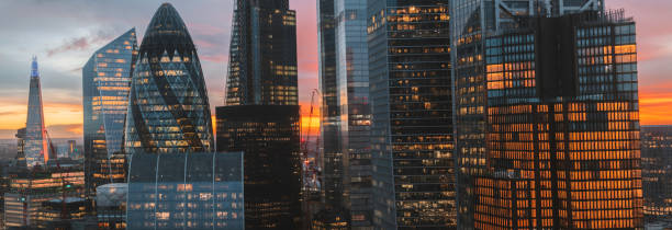 istock Modern Skyscrapers in London’s Financial District at Sunset 2193832106