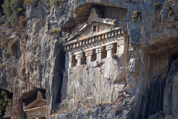 The rock tombs of Myra, Turkey. Myra was a city in Lycia. Now in the area there is the small turkish town of Demre