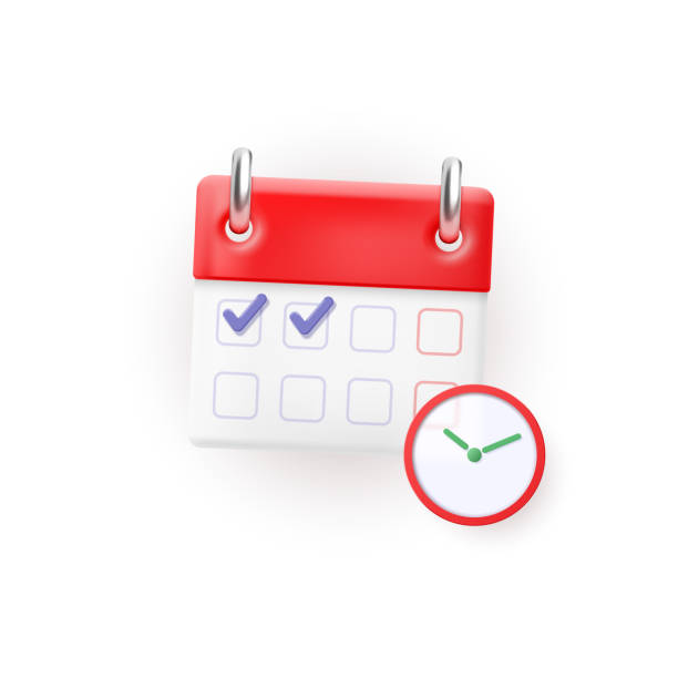 istock Calendar with marked dates or tasks. Meeting schedules, event planning, to-do list. Vector 3d illustration. 2193838623