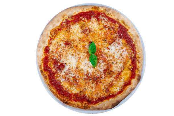 istock Margherita pizza mozzarella cheese tomato sauce basil International pizza day 2193841005