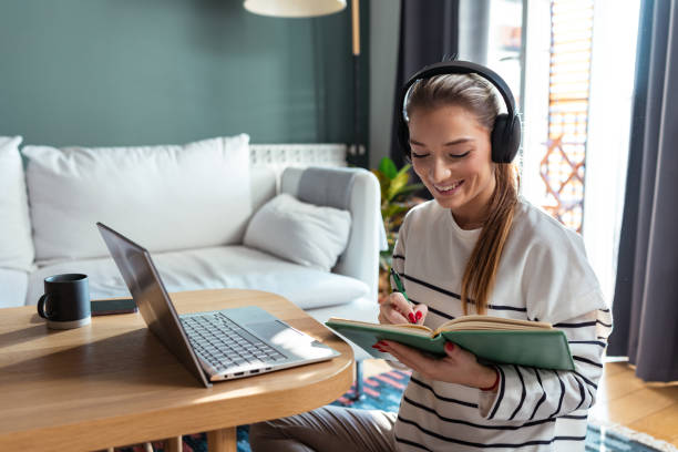 istock A young woman engaged in online learning 2193841578