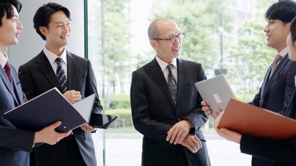 istock Business people talking in the lobby 2193841703