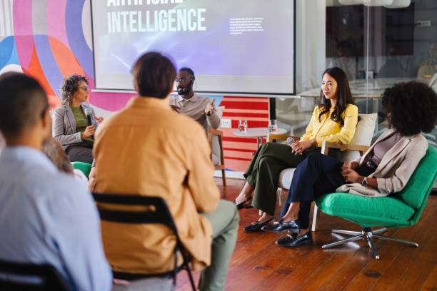 istock Modern group of people having an educational Artificial Intelligence seminar 2193842032