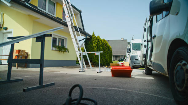 istock Residential Solar Panel Installation With Equipment And Vehicles 2193843554