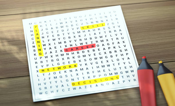 Career Business Puzzle On The Table With Markers