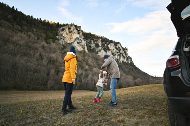 istock real family having rest in road trip. 2193848554