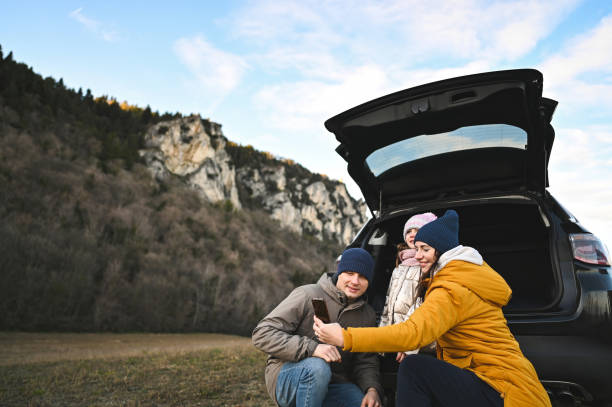 istock happy family in road trip vacations. 2193848636