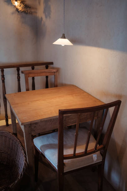 Rustic Wooden Table and Chairs in a Cozy Corner
