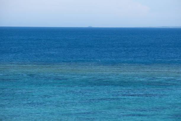 Tranquil Blue Ocean with Clear Water and Horizon View – Serene Seascape Background