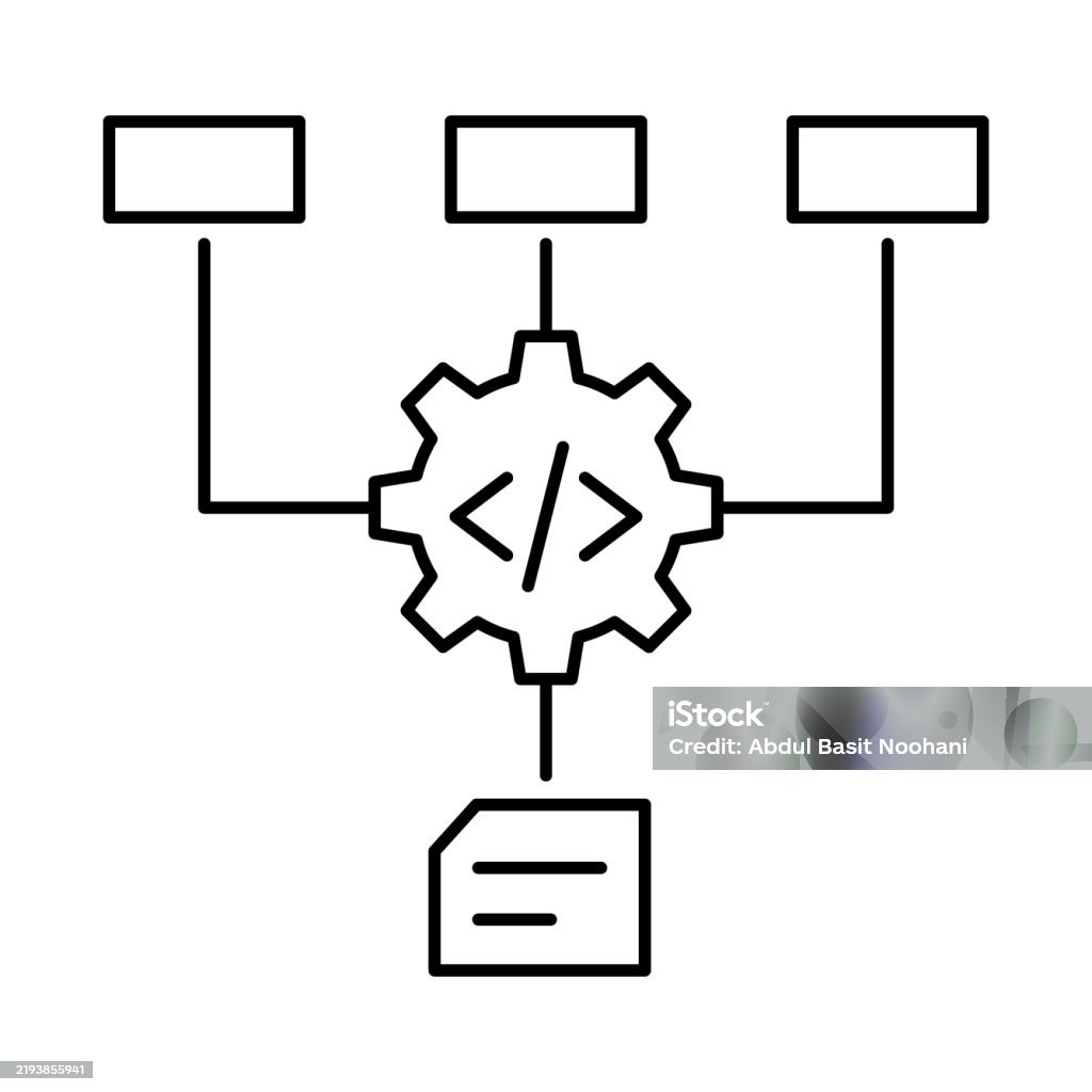 Ilustración de Algorithm Development Diagram Representing Custom Logic ...